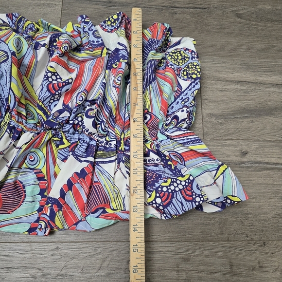 by Anthropolgie Diana Ruffled Tube Top Colorful Funky Fun Size Medium - Picture 5 of 10